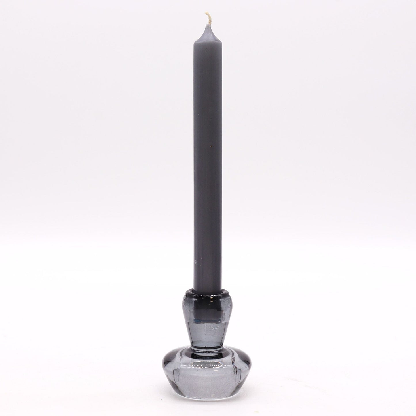 Mushroom Flip Glass Tealight and Taper Candle Holder – Midnight Grey - Ettovi Candle Company