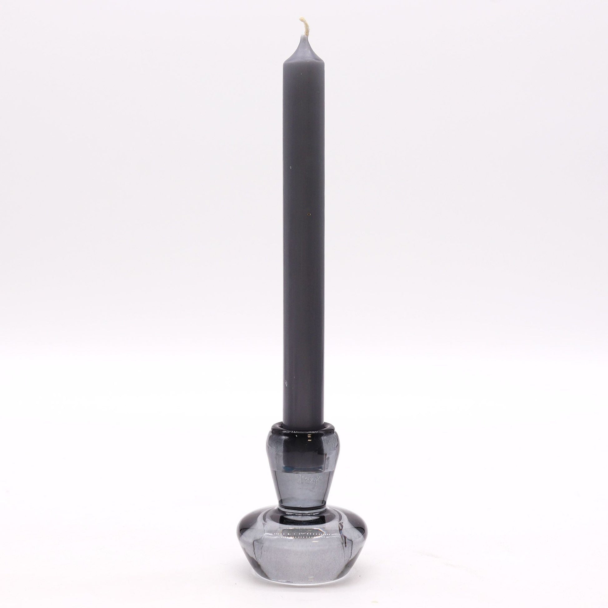 Mushroom Flip Glass Tealight and Taper Candle Holder – Midnight Grey - Ettovi Candle Company
