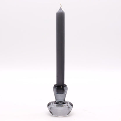 Mushroom Flip Glass Tealight and Taper Candle Holder – Midnight Grey - Ettovi Candle Company