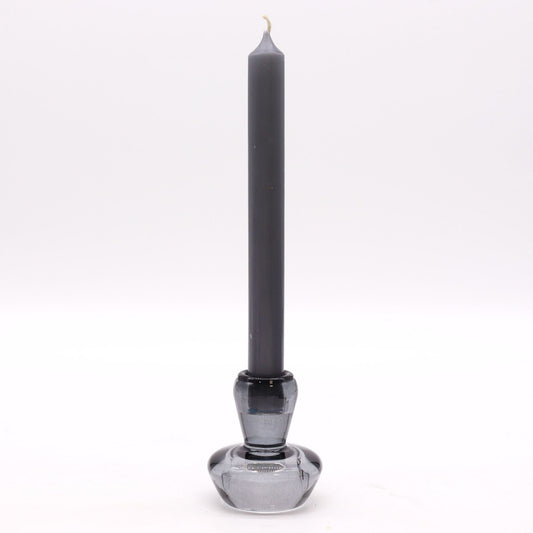 Mushroom Flip Glass Tealight and Taper Candle Holder – Midnight Grey - Ettovi Candle Company