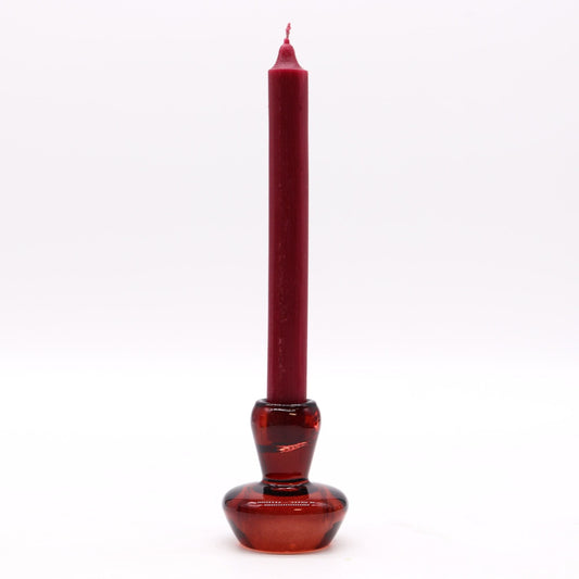 Mushroom Flip Glass Tealight and Taper Candle Holder – Vampire Red - Ettovi Candle Company