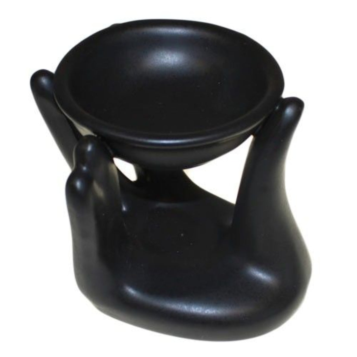 Open Hand Wax Melt Burner – Black - Ettovi Candle Company