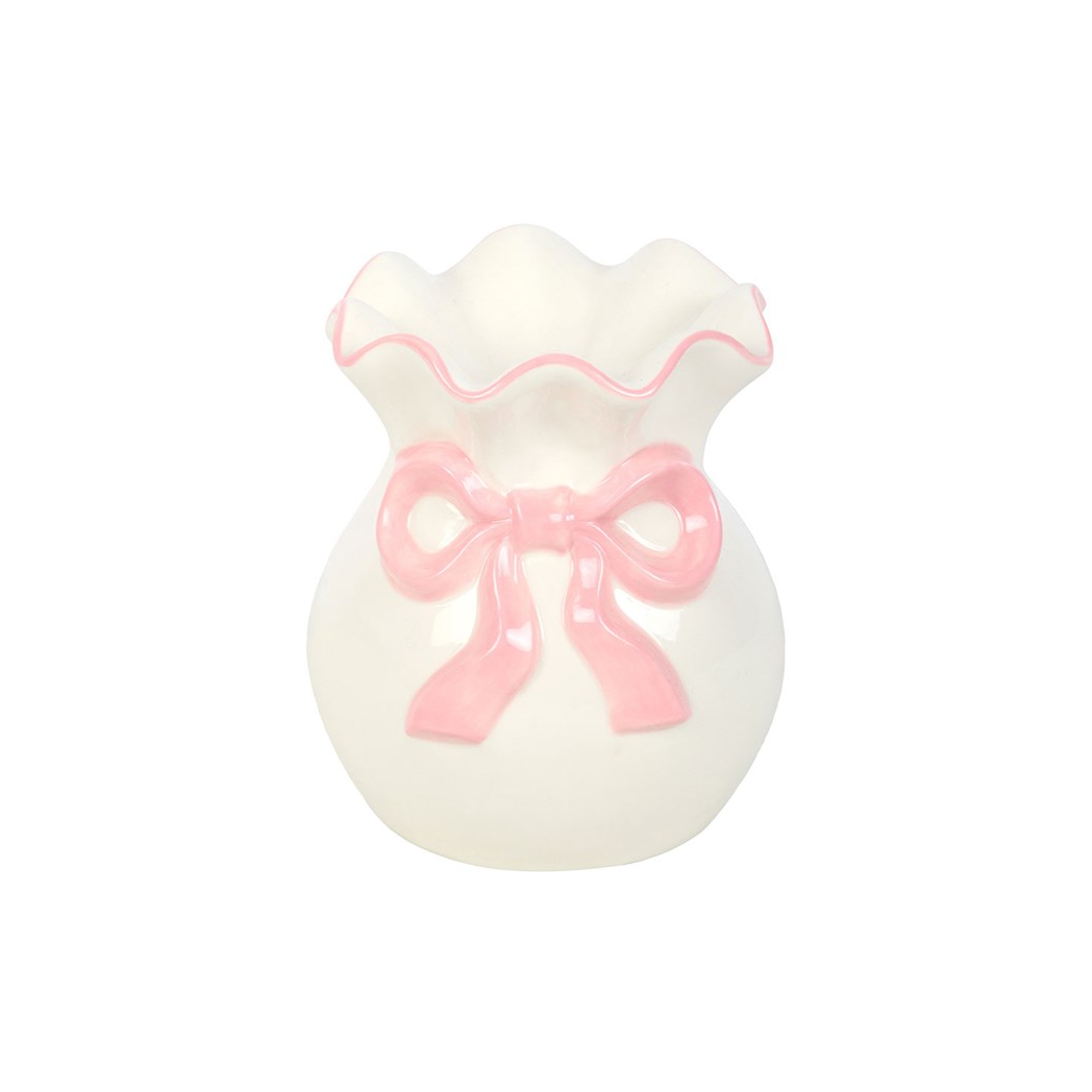 White and Pink Bow