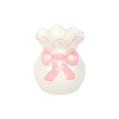 White and Pink Bow