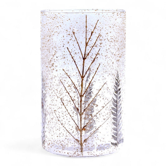 Pino Tall Vase Natural Floral Glass Tealight Holder - Ettovi Candle Company
