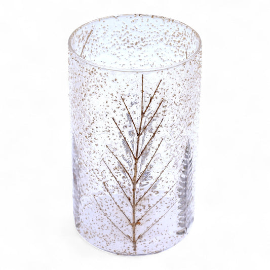 Pino Tall Vase Natural Floral Glass Tealight Holder - Ettovi Candle Company