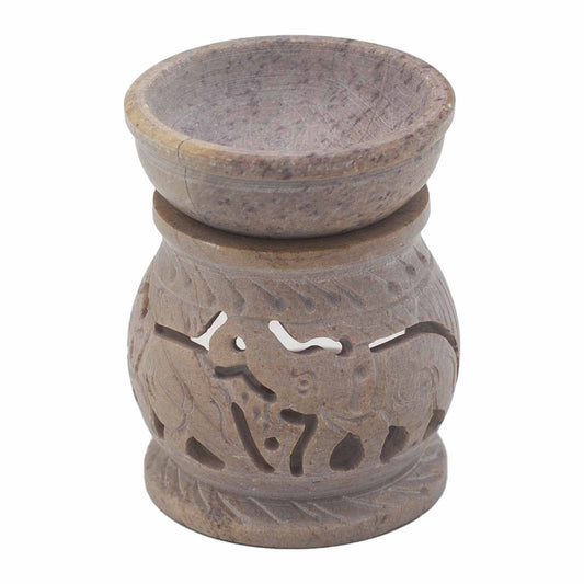 Playful Elephant Soapstone Wax Melt Burner - Ettovi Candle Company