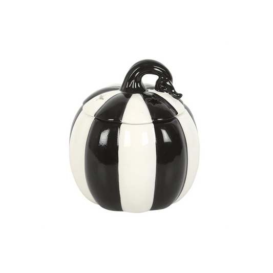 Pumpkin Novelty Wax Melt Burner – Black and White Striped - Ettovi Candle Company