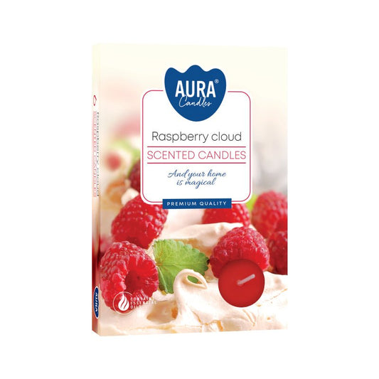 Raspberry Cloud Scented Tealight Candles – Pack of 6 - Ettovi Candle Company