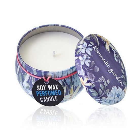 Romantic Garden Art Tin Candle – Three Tin Designs - Ettovi Candle Company