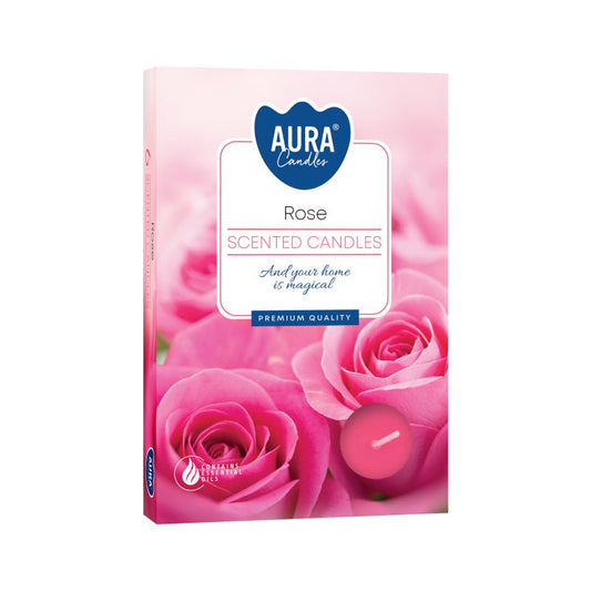 Rose Scented Tealight Candles – Pack of 6 - Ettovi Candle Company