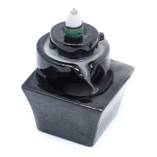 Round to Square Backflow Incense Burner – Minimalist Décor - Ettovi Candle Company