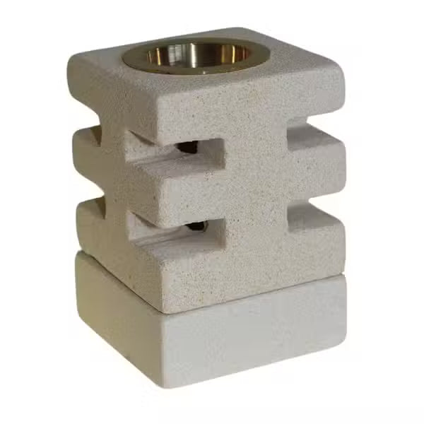 Abstract Cuts Sandstone Wax Melt Burner - Ettovi Candle Company