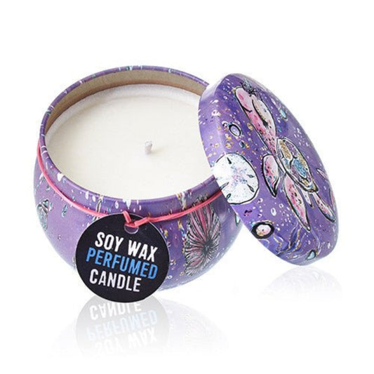 Sea Life Art Tin Candle – Three Tin Designs - Ettovi Candle Company