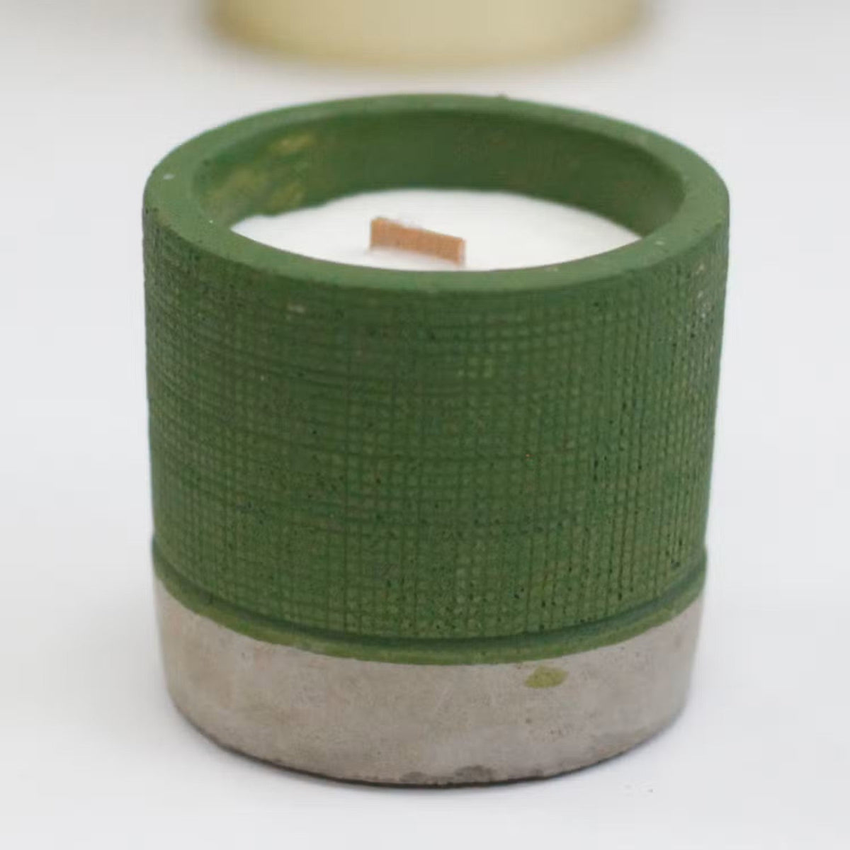 Sea Moss and Herbs Small Concrete Pot Candle - Ettovi Candle Company
