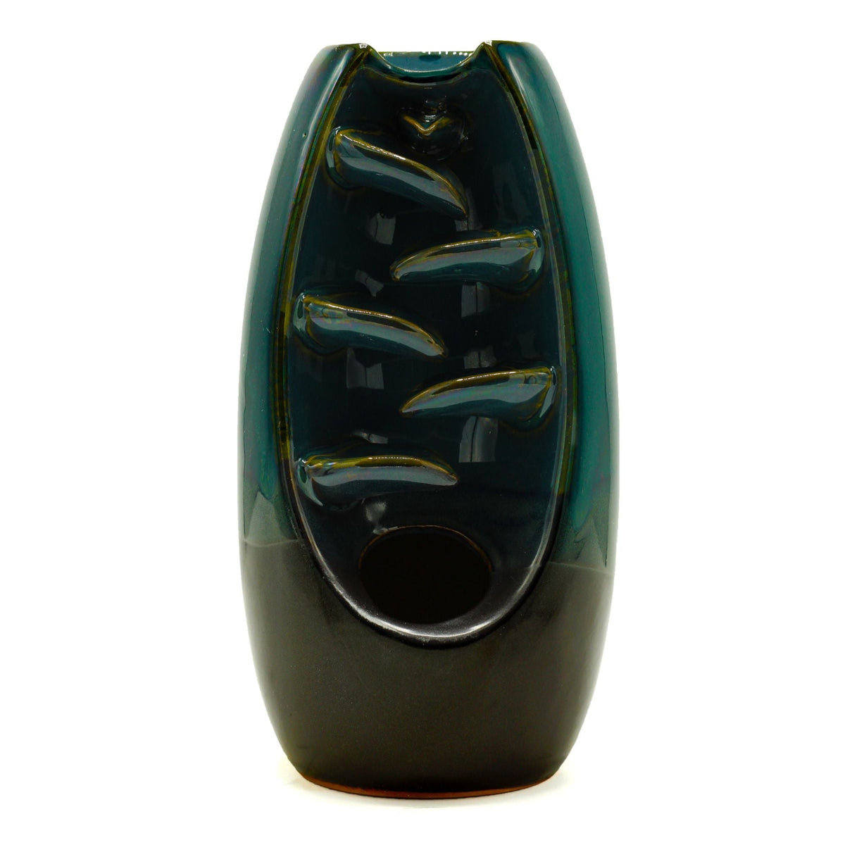 Serene Oval Cascade Backflow Incense Burner – Minimalist Décor - Ettovi Candle Company