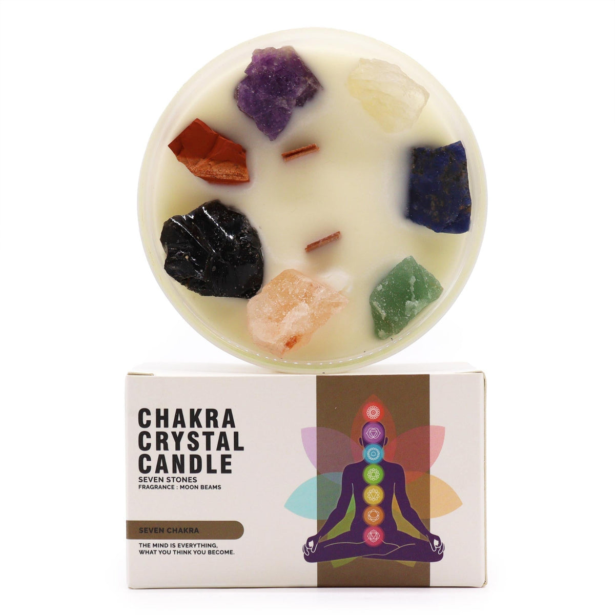 Seven Chakras Crystal Candle - Ettovi Candle Company