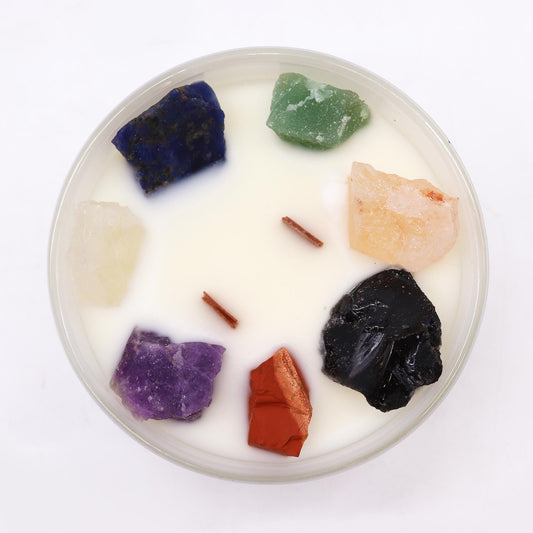 Seven Chakras Crystal Candle - Ettovi Candle Company