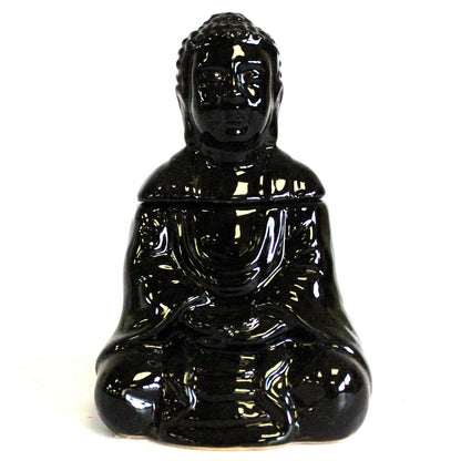 Sitting Buddha Wax Melt Burner – Black - Ettovi Candle Company