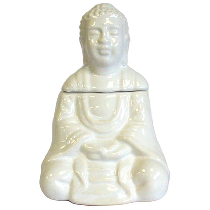 Sitting Buddha Wax Melt Burner – White - Ettovi Candle Company