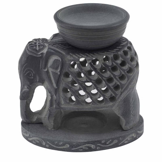 Soapstone Burner - Standing Elephant