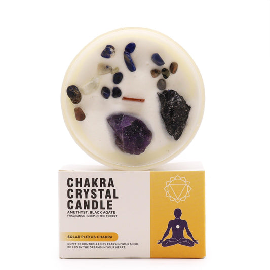 Solar Plexus Chakra Crystal Candle - Ettovi Candle Company