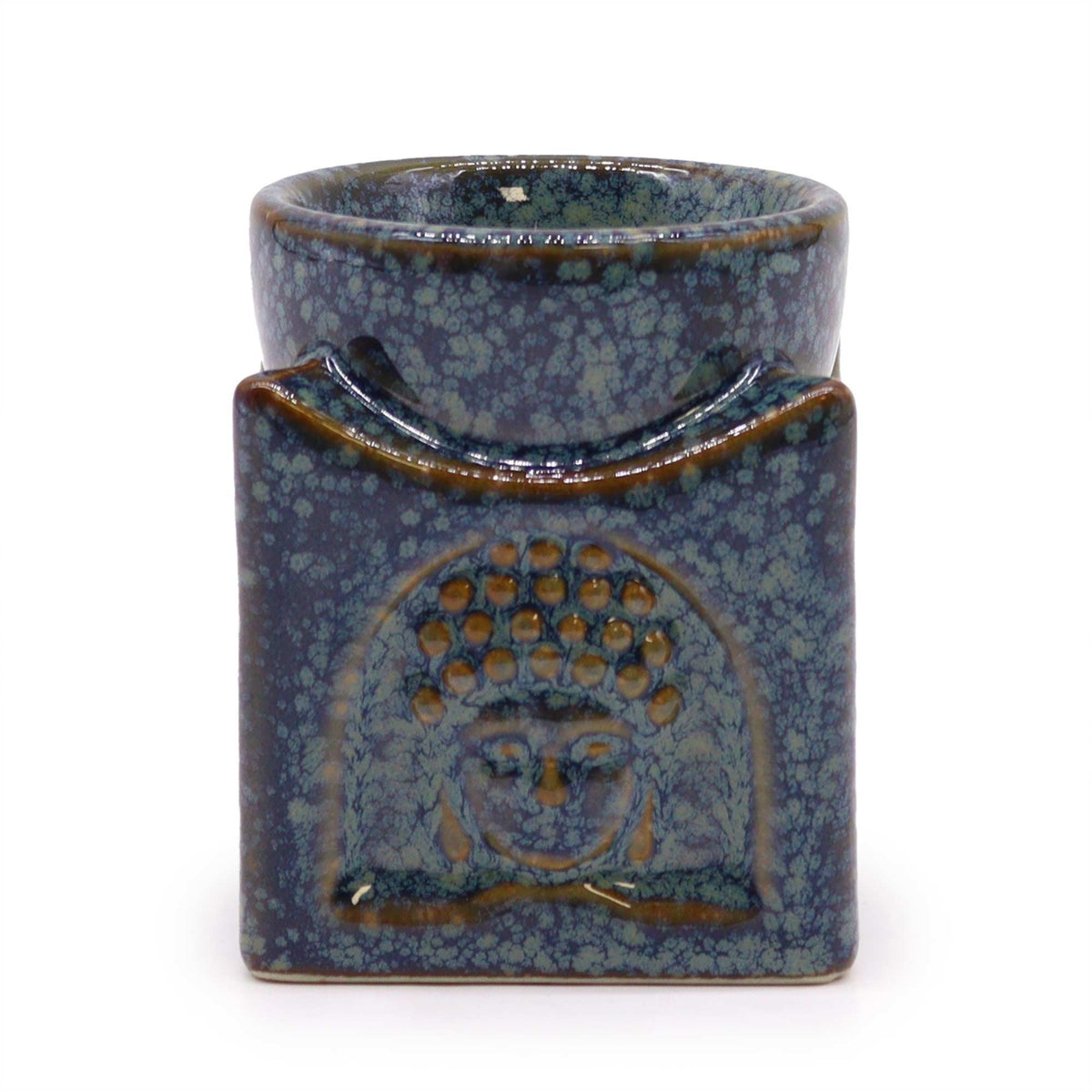 Square Buddha Wax Melt Burner – Dusty Blue - Ettovi Candle Company