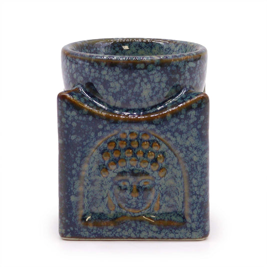 Square Buddha Wax Melt Burner – Dusty Blue - Ettovi Candle Company