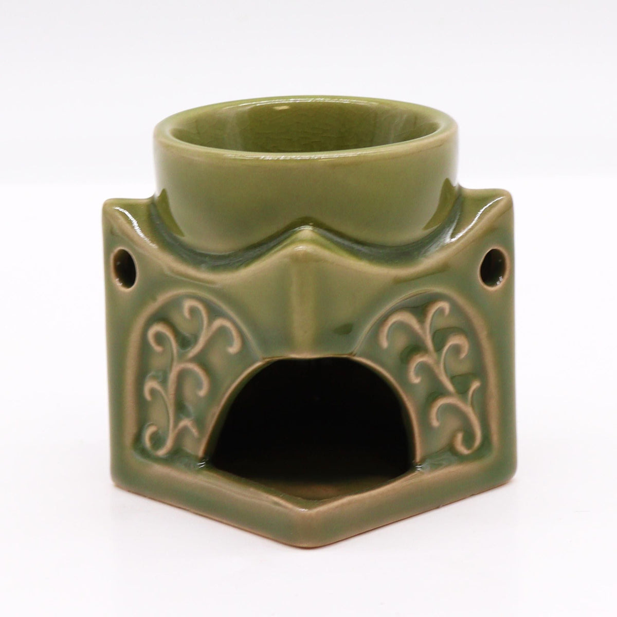 Square Buddha Wax Melt Burner – Light Jade - Ettovi Candle Company