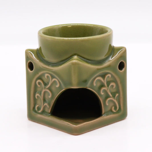 Square Buddha Wax Melt Burner – Light Jade - Ettovi Candle Company
