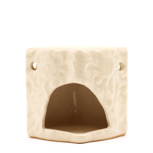 Square Floral Wax Melt Burner - Ettovi Candle Company