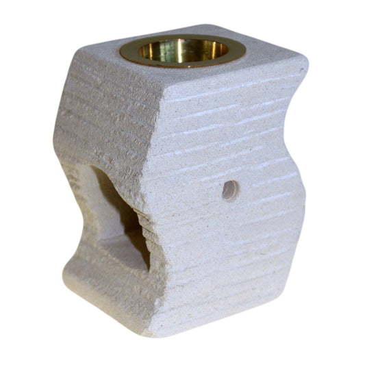 Stepped Wave Sandstone Wax Melt Burner - Ettovi Candle Company