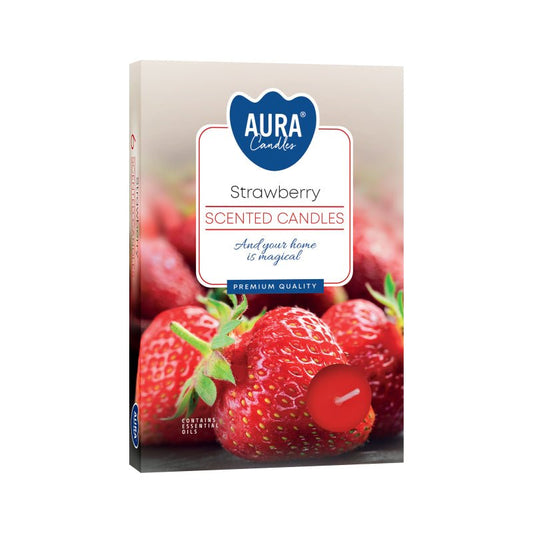 Strawberry Scented Tealight Candles – Pack of 6 - Ettovi Candle Company