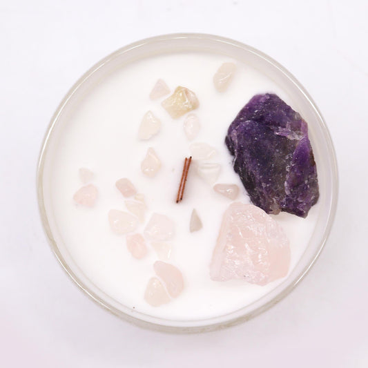Third Eye Chakra Crystal Candle - Ettovi Candle Company