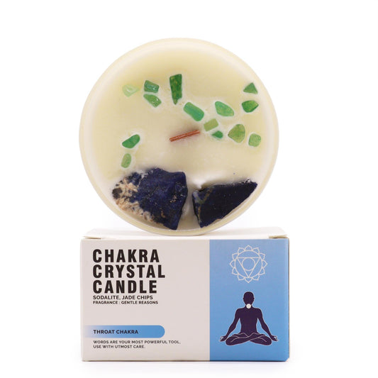 Throat Chakra Crystal Candle - Ettovi Candle Company
