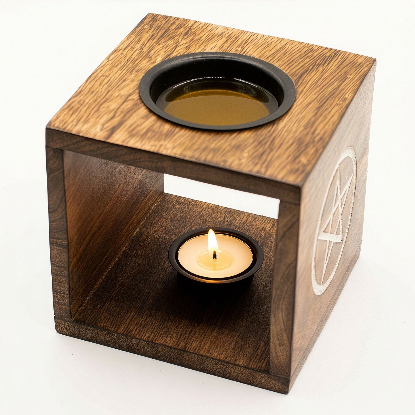 Tree of Life Carved Wooden Wax Melt Burner - Ettovi Candle Company