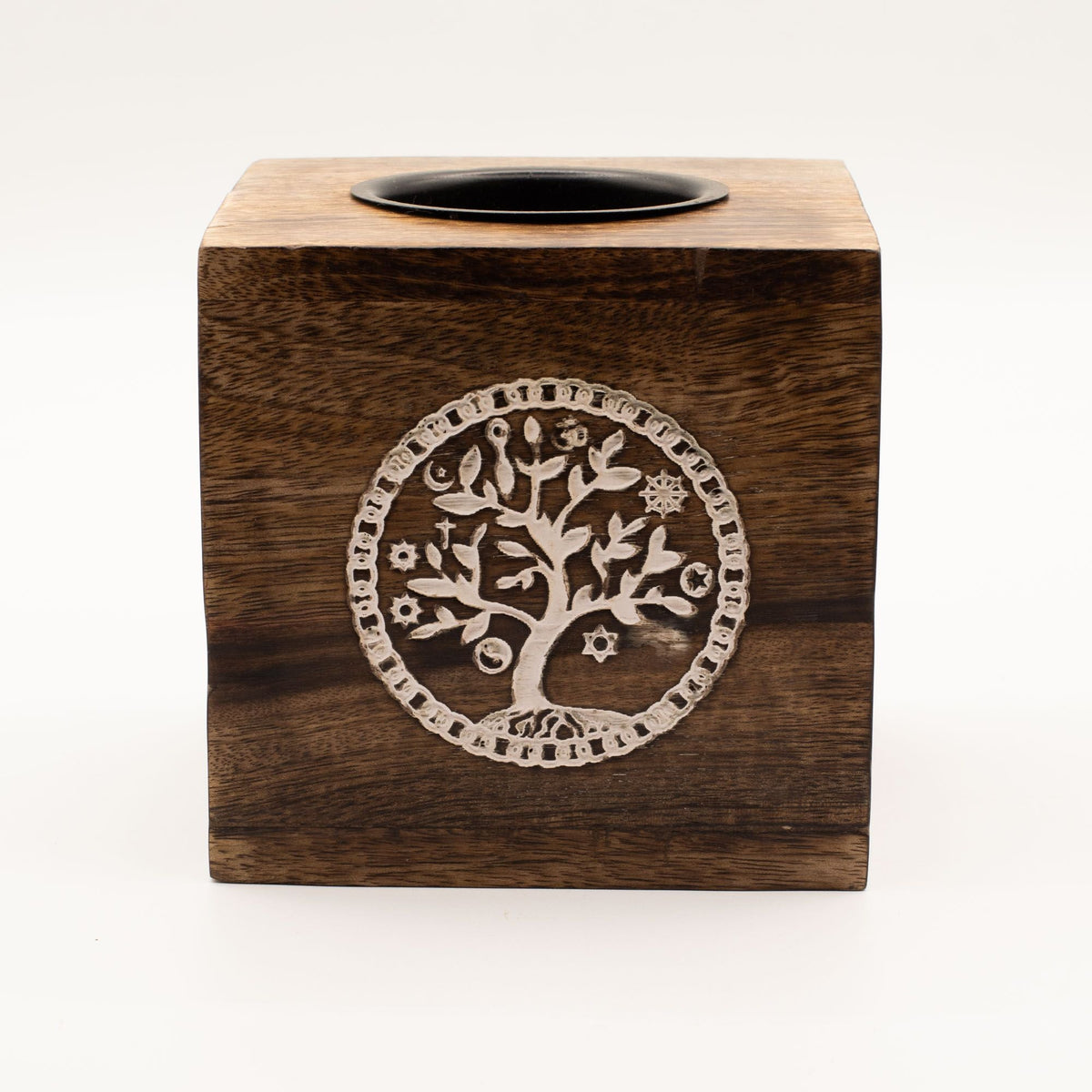 Tree of Life Carved Wooden Wax Melt Burner - Ettovi Candle Company