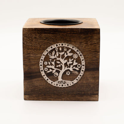Tree of Life Carved Wooden Wax Melt Burner - Ettovi Candle Company