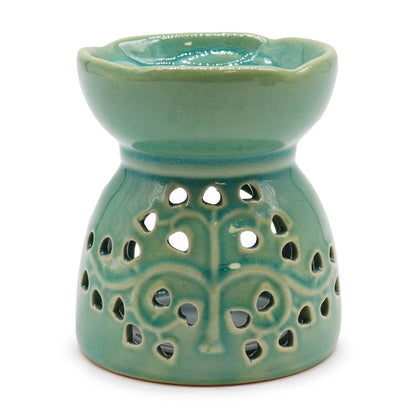 Tree of Life Wax Melt Burner – Blue - Ettovi Candle Company