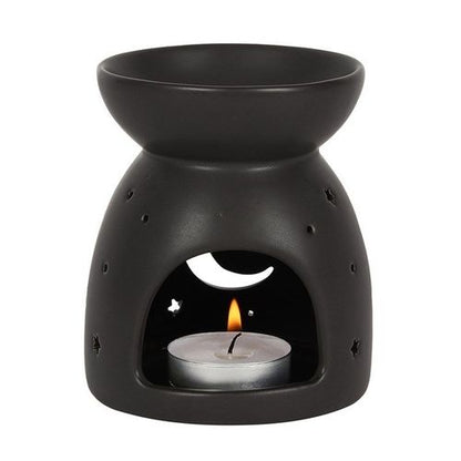 Black Mystical Moon Cut Out Oil and Wax Warmer