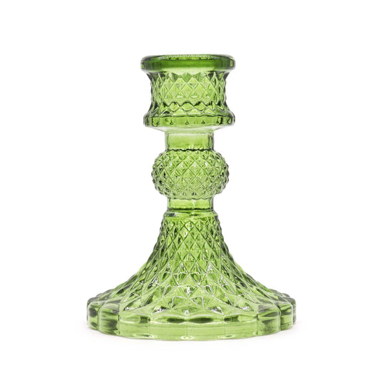 Vintage Glass Candle Holder – Garden Jade - Ettovi Candle Company