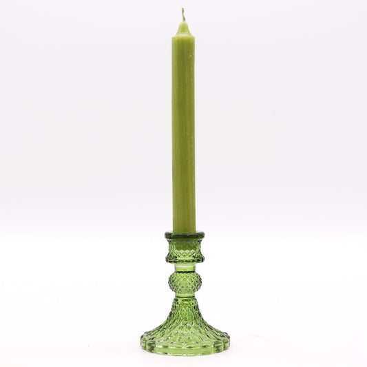 Vintage Glass Candle Holder – Garden Jade - Ettovi Candle Company