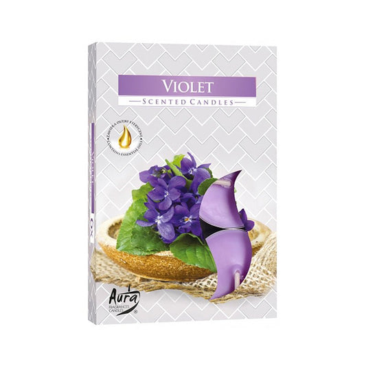 Violet Scented Tealight Candles – Pack of 6 - Ettovi Candle Company