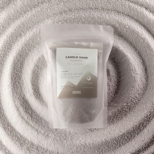 Warm Grey Candle Sand Azure Noir - Ettovi Candle Company