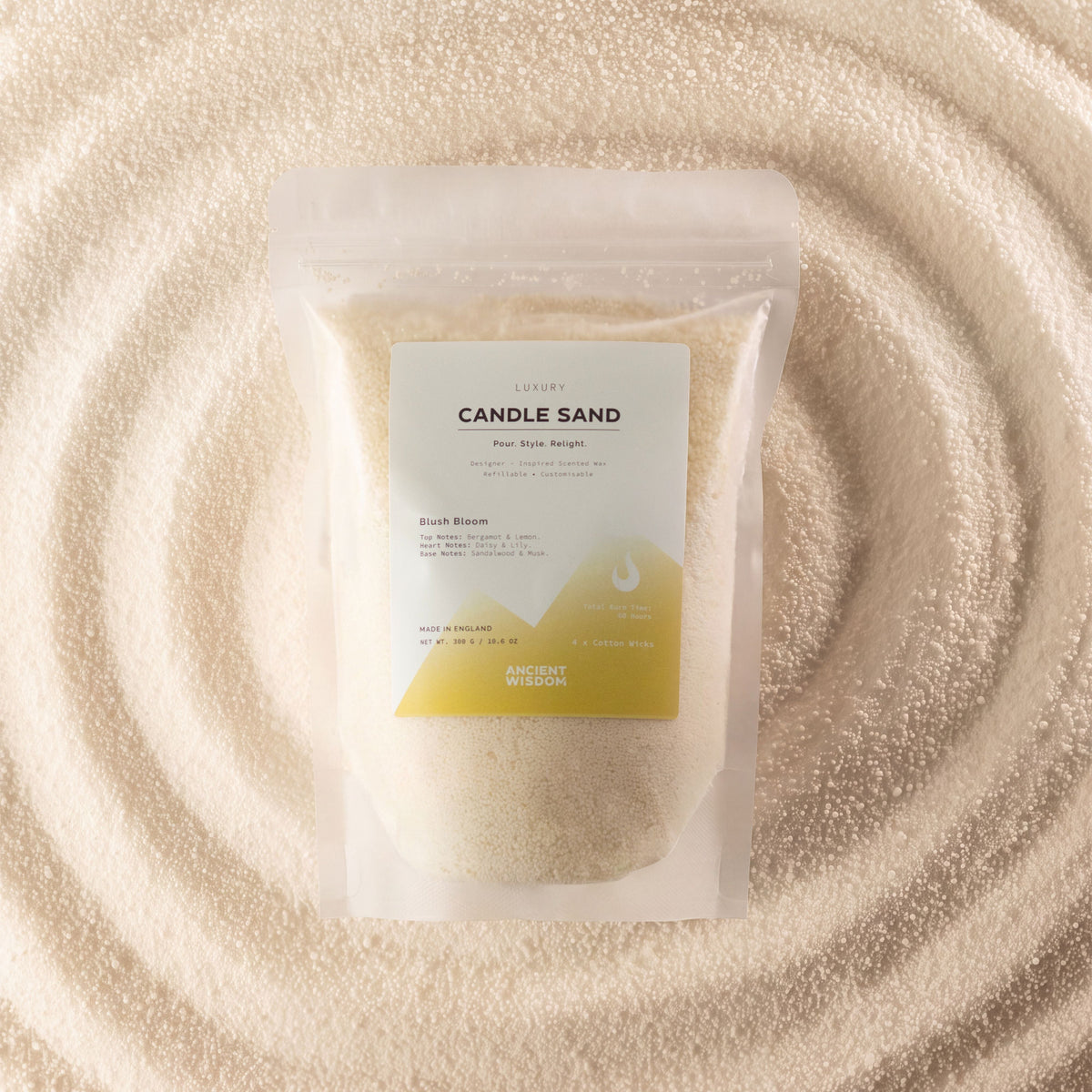 Warm Honey Candle Sand Blush Bloom - Ettovi Candle Company