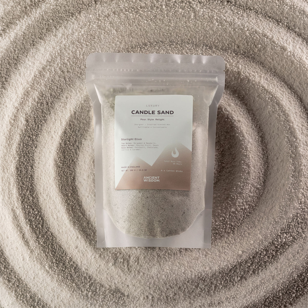 White Candle Sand Starlight Elixir - Ettovi Candle Company