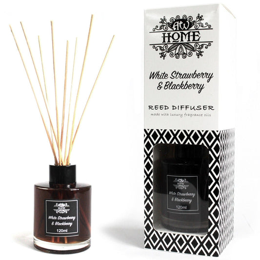 White Strawberry & Blackberry Scented Reed Diffuser – 120ml - Ettovi Candle Company
