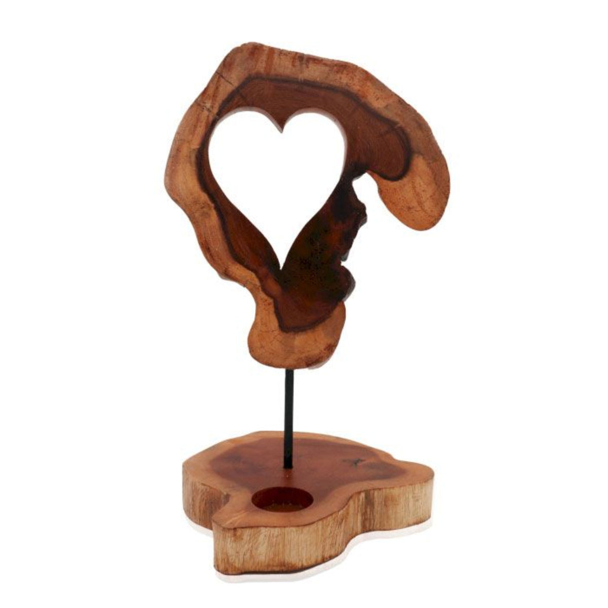 Wooden Heart Tealight Holder - Ettovi Candle Company